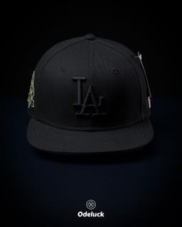 کلاه کپ بک فیت نیو ارا LA DODGERS WORLD SERIES 2024 رنگ مشکی با گلدوزی ۳D