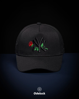کلاه کپ اسنپ بک نیو ارا NY YANKEES ROSE مشکی ۵ پنل ای فریم نمای روبرو