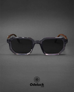 نمای کامل روبرو عینک آفتابی MOSCOT JW 7007 فریم خاکستری شفاف کد 463