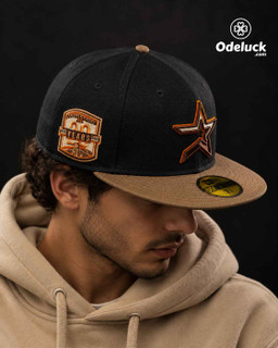 نمای سه رخ کلاه بک فیت نیو ارا HOUSTON ASTROS 20TH روی سر مدل مرد