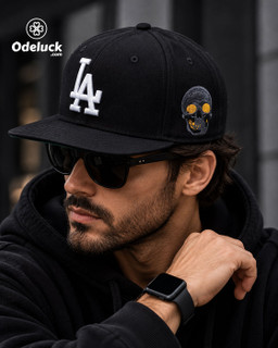 استایل مردانه با کلاه بکفیت نیو ارا LA Dodgers مدل Death Angel مشکی کد 489